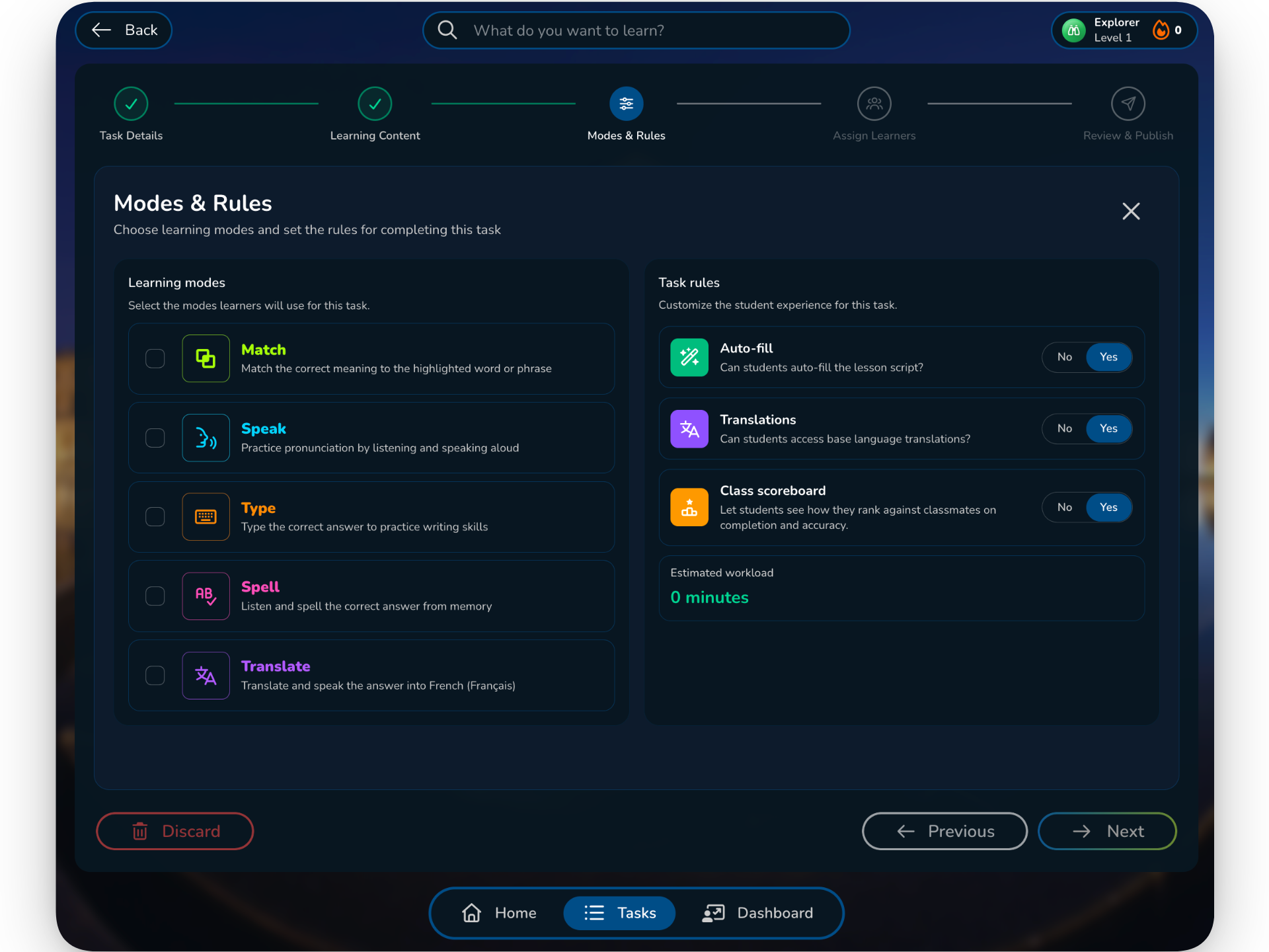 immerseme-configure-task-modes-rules.png